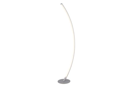 52 Inch Silver Metal Low Arc Floor Lamp With Dimmable Led - Main