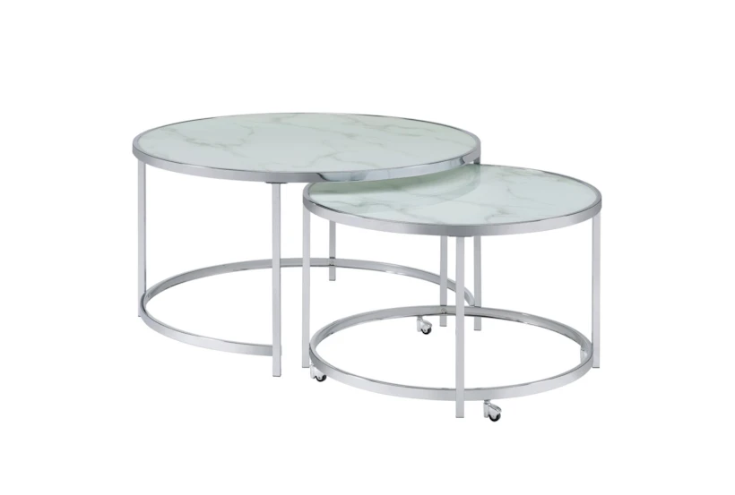 Lilli 2-Piece Round Nesting Coffee Table Set - 360