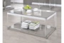 Giselle Glass Coffee Table With Storage - Detail
