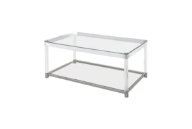 Giselle Glass Coffee Table With Storage