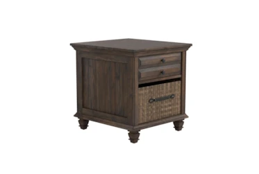 Melissa 1-Drawer Storage End Table With Basket