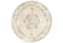 7'10" Round Rug-Anona Beige Faded Medallion Border  - Signature