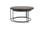 Mccoy 2 Piece Round Nesting Coffee Table Set - Side