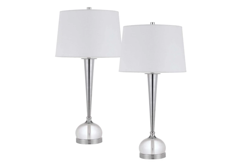 30" Crystal Table Lamp Set Of 2