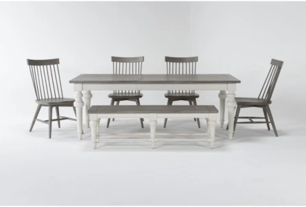 Edward Dining With Urban Grey Chairs Set For 6