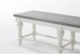 Edward 60" Two Tone Dining Bench - Detail