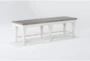 Edward 60" Two Tone Dining Bench - Side