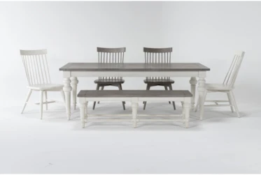Edward Dining Set With Bench For 6
