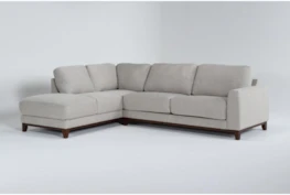 Amherst Cobblestone Sleeper Sectional With Left Arm Facing Chaise And Memory Foam Mattress