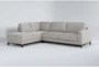 Amherst Cobblestone 113" Queen Sleeper Sectional with Left Arm Facing Chaise - Signature