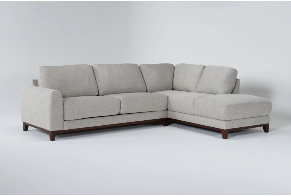Amherst Cobblestone 113" Queen Sleeper Sectional with Right Arm Facing Chaise