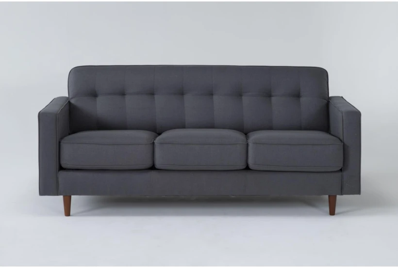 London Dark Grey 80" Queen Sleeper Sofa with Memory Foam Mattress - 360