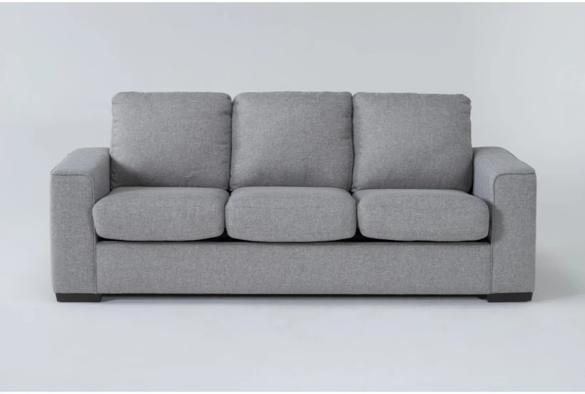Lucy Grey 86" Queen Sleeper Sofa With Memory Foam Mattress - 360