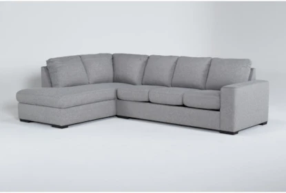 Lucy Grey 114" Sleeper Sectional With Left Arm Facing And Memory Foam Mattress