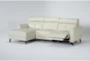 Floridia 104" 2 Piece Leather Power Reclining Sectional with Left Arm Facing Chaise - Side