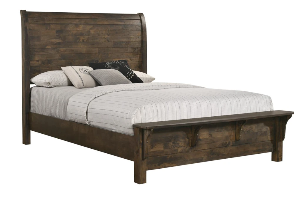 Dominick King Wood Panel Bed
