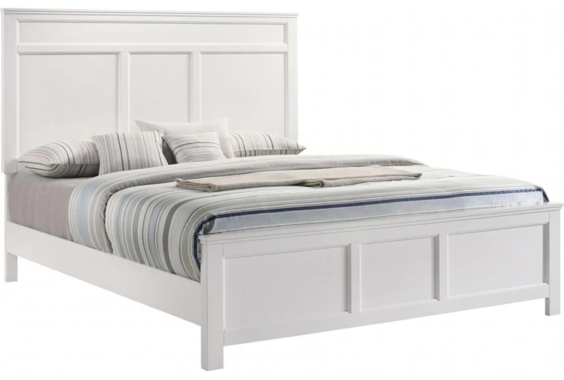 Juliana White King Wood Panel Bed | Living Spaces