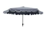 Market Outdoor Gray 9' Scalloped Edge Umbrella With Scroll Resin - Detail