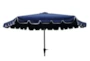 Market Outdoor Gray 9' Scalloped Edge Umbrella With Square Base - Detail