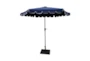 Market Outdoor Gray 9' Scalloped Edge Umbrella With Square Base - Signature