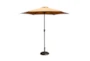 Market Outdoor Taupe 9' Umbrella With Scroll Resin Base - Signature