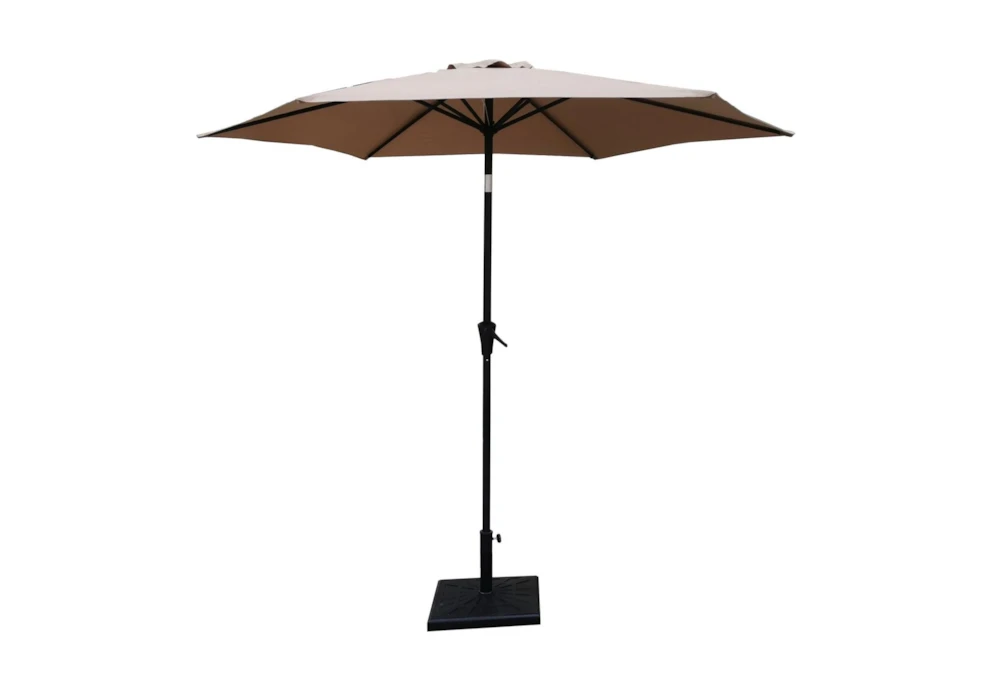 Market Outdoor Taupe 9' Umbrella With Square Base