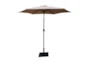 Market Outdoor Taupe 9' Umbrella With Square Base - Signature