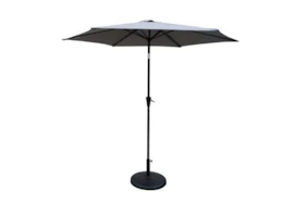 Market Outdoor Gray 9Ft Umbrella With Round Base