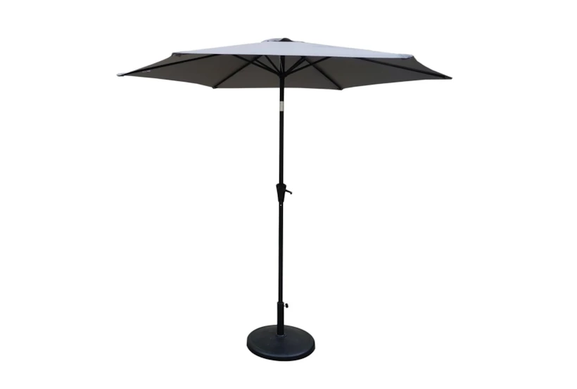 Market Outdoor Gray 9' Umbrella With Round Base - 360