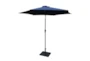 Market Outdoor Navy 9' Umbrella With Square Base - Signature