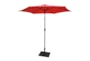 Market Outdoor Red 9' Umbrella With Square Base - Signature