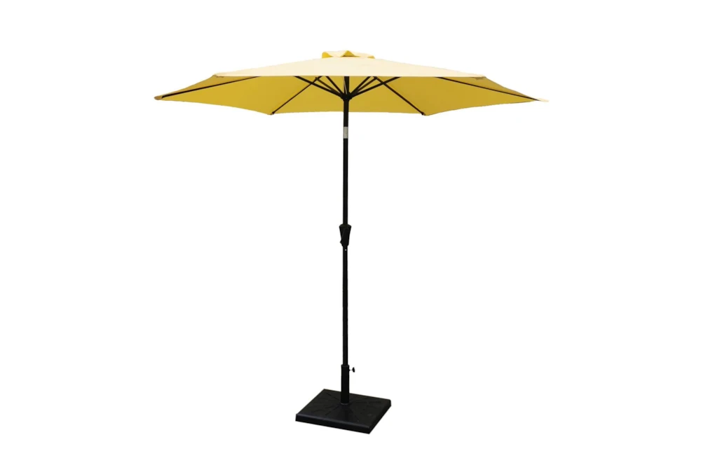 Market Outdoor Yellow 9' Umbrella With Square Base