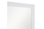 32X70 White Wood Frame Leaner Floor Mirror - Detail