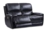 Brielle Blackberry Leather 66" Power Reclining Loveseat with Power Headrest & USB - Detail