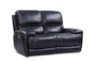 Brielle Blackberry Leather 66" Power Reclining Loveseat with Power Headrest & USB - Signature