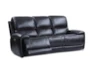Brielle Blackberry Leather 89" Power Reclining Sofa with Power Headrest & USB - Detail
