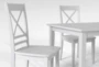 Kendall White 60" Kitchen Dining With X Back Chairs Set For 4 - Detail