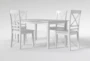 Kendall White 60" Kitchen Dining With X Back Chairs Set For 4 - Side