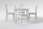Kendall White 60" Kitchen Dining With X Back Chairs Set For 4 - Side