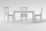 Kendall White 60" Kitchen Dining With X Back Chairs Set For 4 - Signature