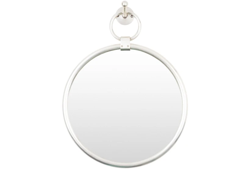 18"X14" Round Globes Silver Frame Wall Mirror - 360