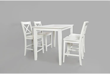 Kennedy White Counter Set For 4