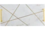 9"X18" White Marble Decorative Tray - Detail