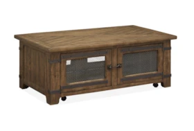 Chesterfield Lift-Top Coffee Table With Casters