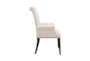 Eleanor Beige Upholstered Dining Arm Chair - Side