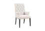 Eleanor Beige Upholstered Dining Arm Chair - Signature