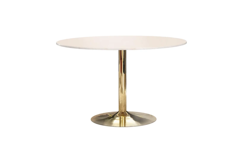 Sanders 50" Round Marble Dining Table - 360