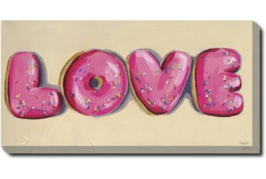 40X20 Donut Love With Gallery Wrap Canvas