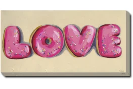 27X54 Donut Love With Gallery Wrap Canvas