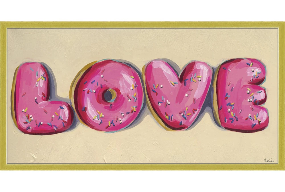 42X22 Donut Love With Gold Frame